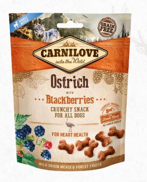 Carnilove Dog Crunchy Snack Ostrich, Blackberries 200g (VE=6) - 527274